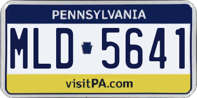 PA license plate MLD5641