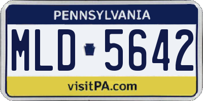 PA license plate MLD5642