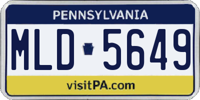 PA license plate MLD5649