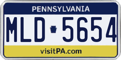 PA license plate MLD5654