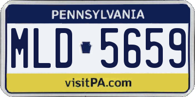 PA license plate MLD5659
