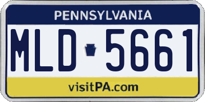 PA license plate MLD5661