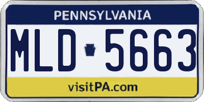 PA license plate MLD5663