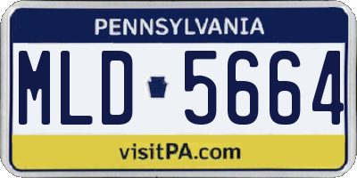 PA license plate MLD5664