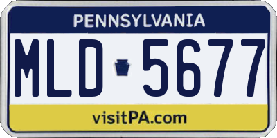 PA license plate MLD5677