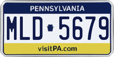 PA license plate MLD5679