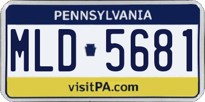 PA license plate MLD5681