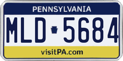 PA license plate MLD5684