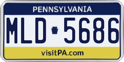 PA license plate MLD5686