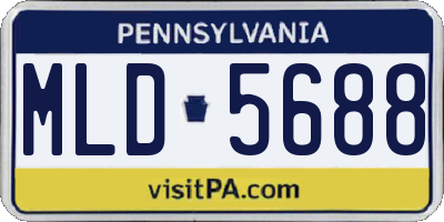 PA license plate MLD5688