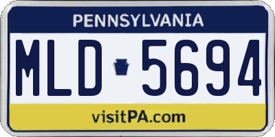 PA license plate MLD5694