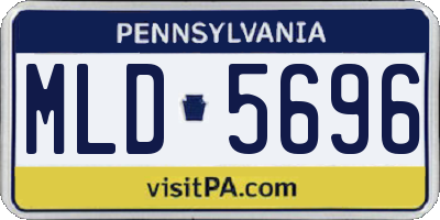 PA license plate MLD5696