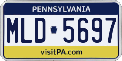 PA license plate MLD5697