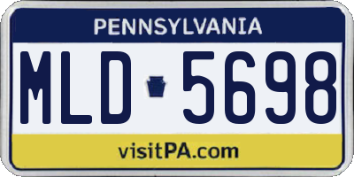 PA license plate MLD5698