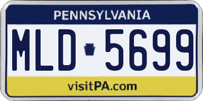 PA license plate MLD5699