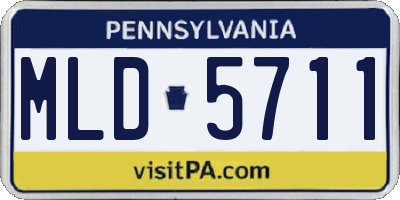 PA license plate MLD5711
