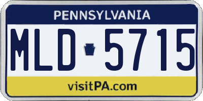 PA license plate MLD5715