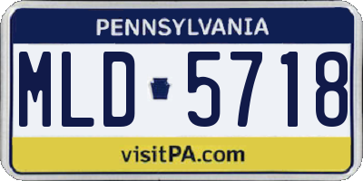 PA license plate MLD5718