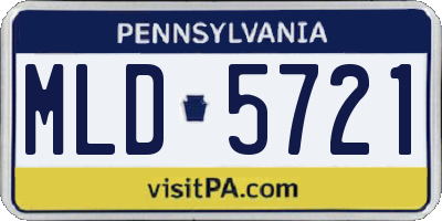 PA license plate MLD5721
