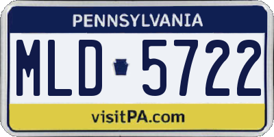 PA license plate MLD5722