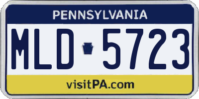 PA license plate MLD5723