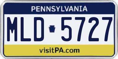 PA license plate MLD5727