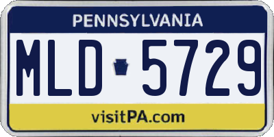 PA license plate MLD5729