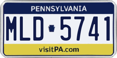 PA license plate MLD5741