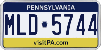 PA license plate MLD5744