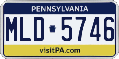 PA license plate MLD5746