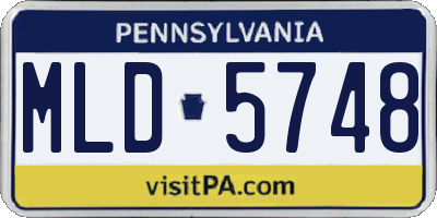 PA license plate MLD5748