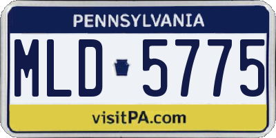 PA license plate MLD5775