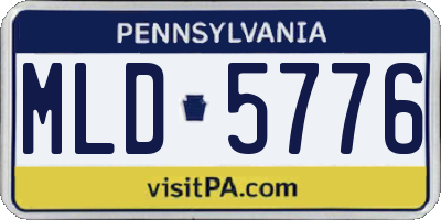 PA license plate MLD5776