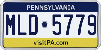 PA license plate MLD5779