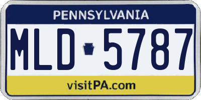 PA license plate MLD5787