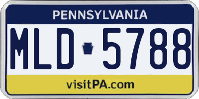 PA license plate MLD5788