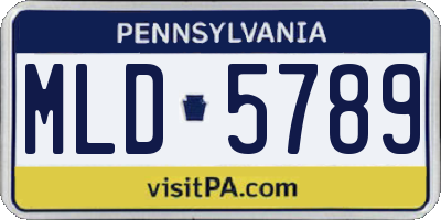PA license plate MLD5789