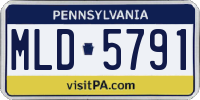 PA license plate MLD5791