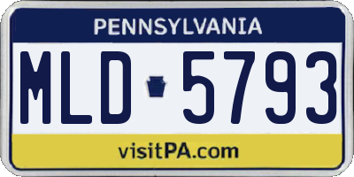 PA license plate MLD5793