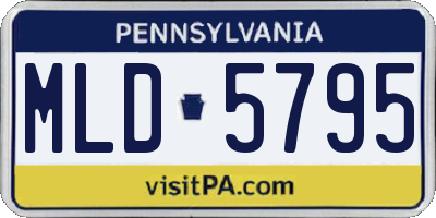 PA license plate MLD5795