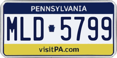 PA license plate MLD5799
