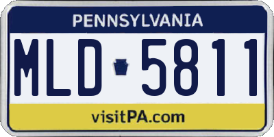 PA license plate MLD5811