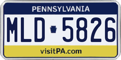 PA license plate MLD5826