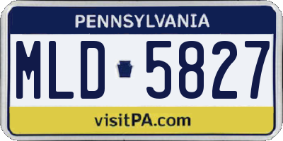 PA license plate MLD5827