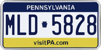 PA license plate MLD5828
