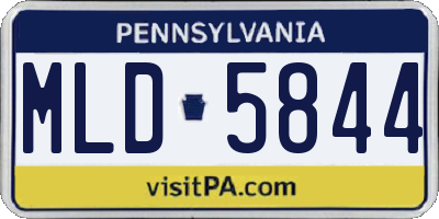 PA license plate MLD5844