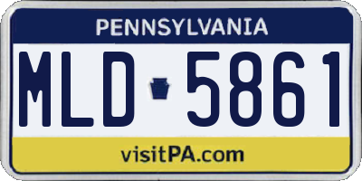 PA license plate MLD5861