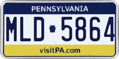 PA license plate MLD5864