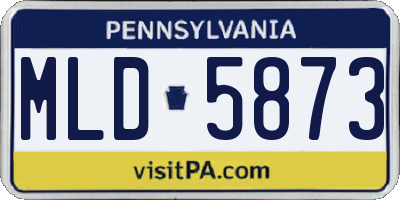 PA license plate MLD5873