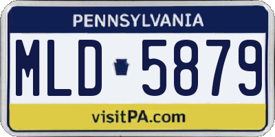 PA license plate MLD5879